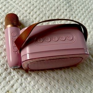 Mini portable speaker & microphone set